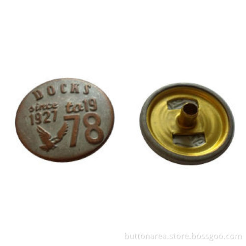 Spring snap button, nickel-, lead-, Azo- and corrosion-free
